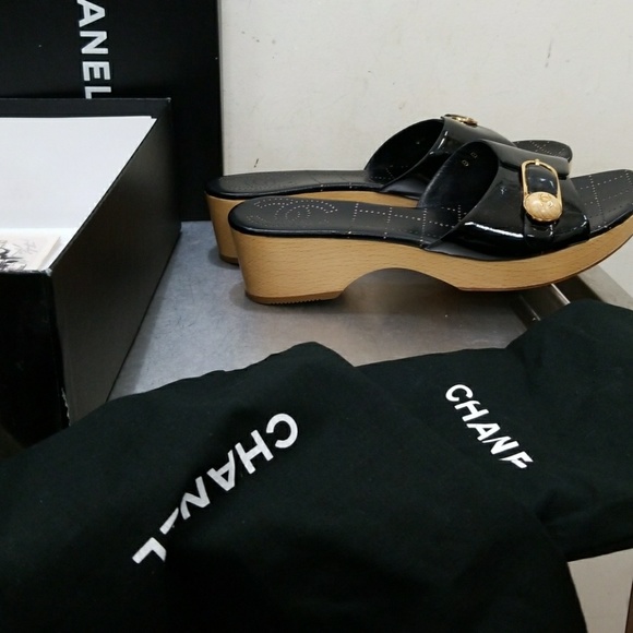 BLACK CHANEL MULES 8/38 - Picture 6 of 7